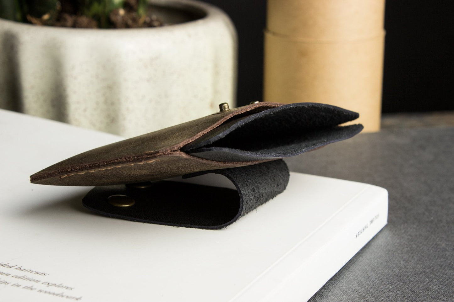Sleek Genuine Leather Card Holder for Stylish Organization