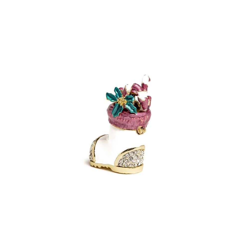Decorated Christmas Shoe Trinket Box