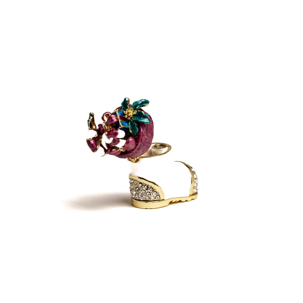 Decorated Christmas Shoe Trinket Box