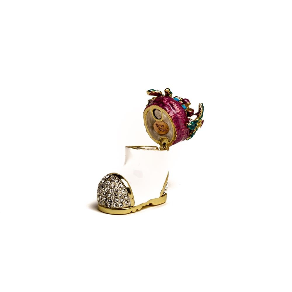 Decorated Christmas Shoe Trinket Box