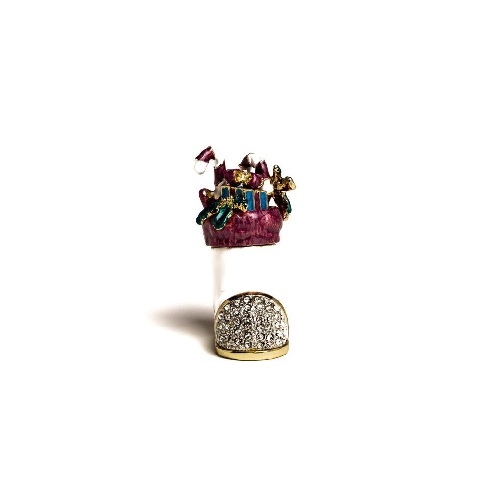 Decorated Christmas Shoe Trinket Box