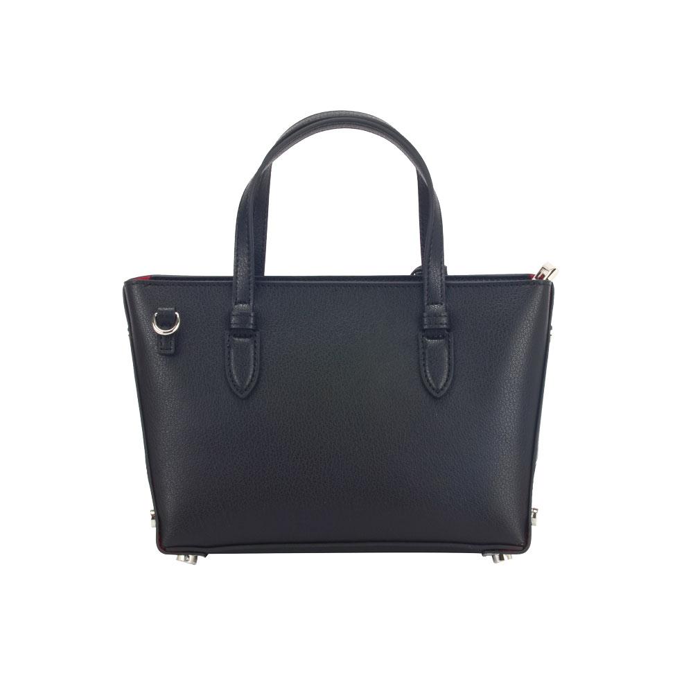 Chic Allure Maria Carla Small Leather Handbag - Bi-color & Reflective