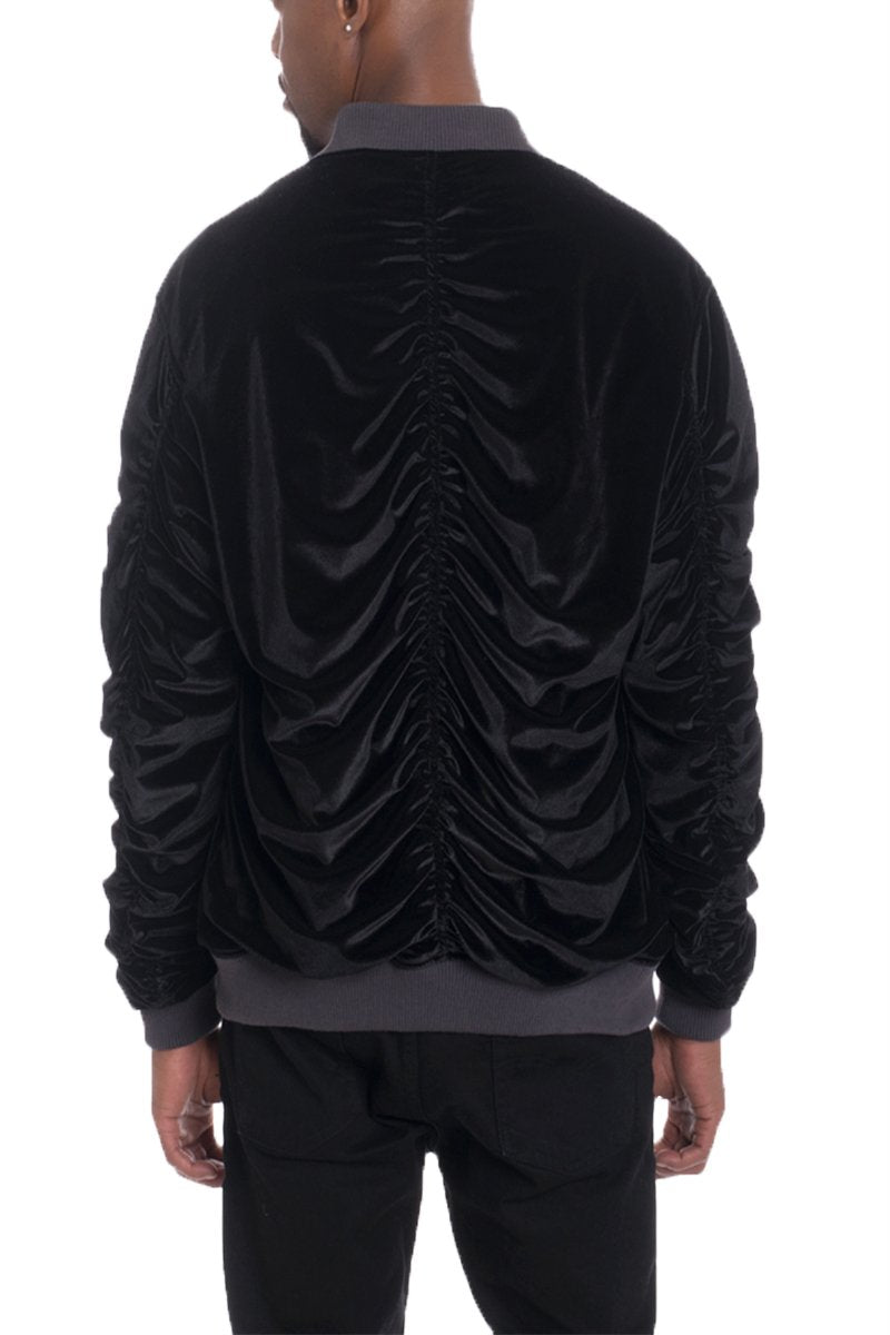 VELOUR BOMBER URBAN BLACK