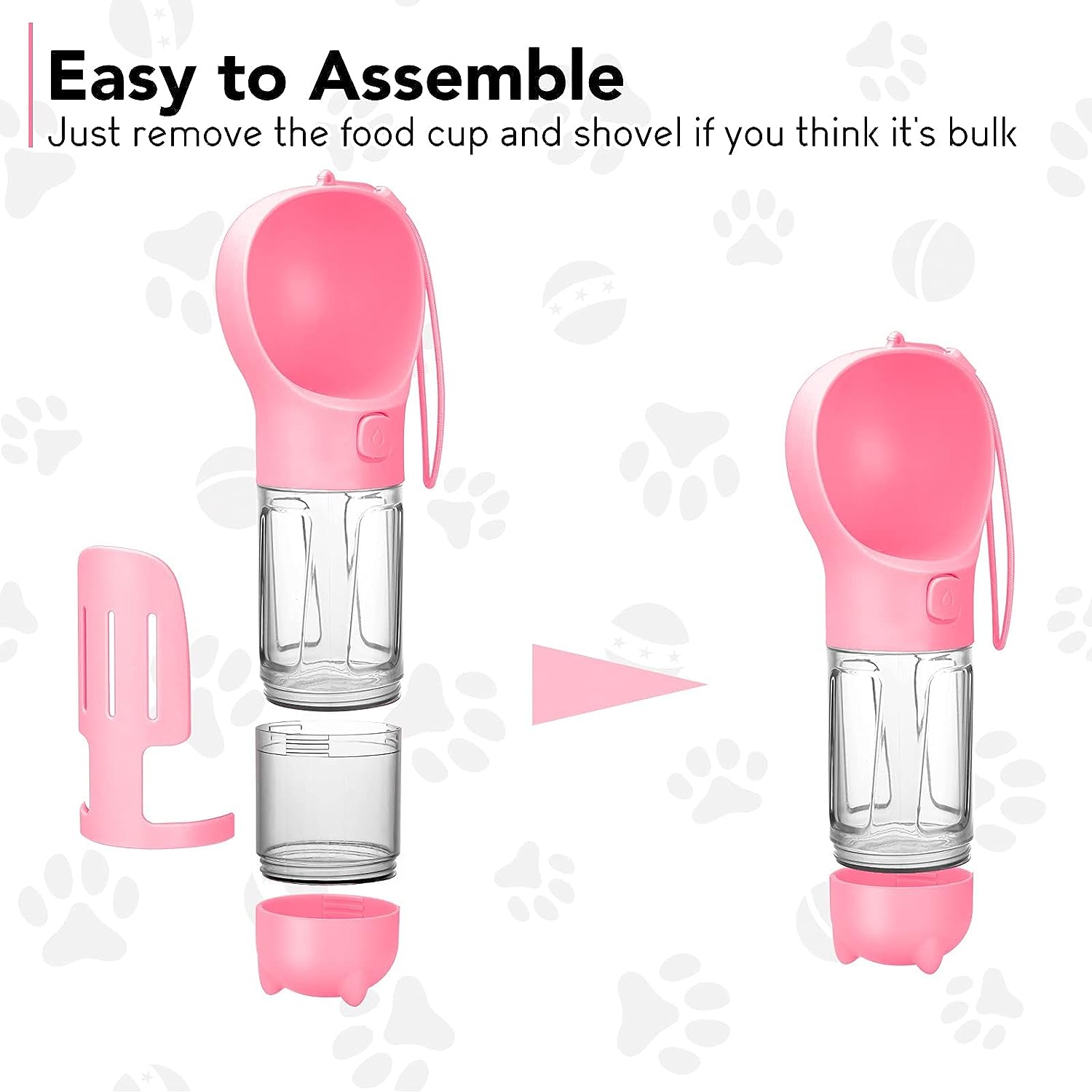 TravelPaws Pink: Leak-Proof Water Dispenser & Feeder | Lightweight & Stylish | Perfect for Dogs, Cats, and More! 🐾💧