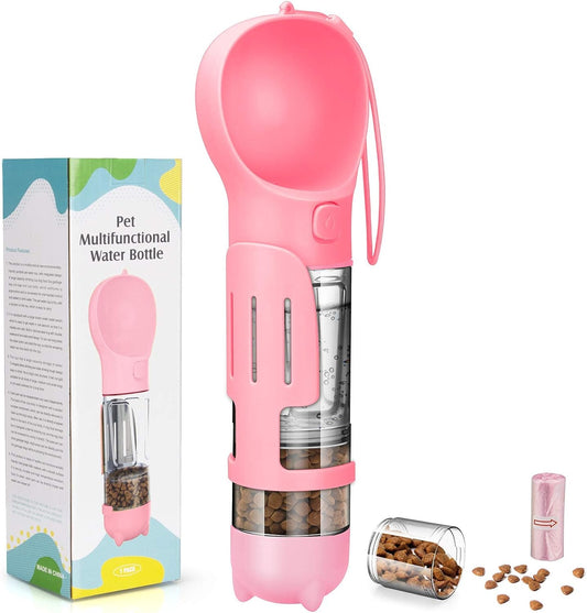 TravelPaws Pink: Leak-Proof Water Dispenser & Feeder | Lightweight & Stylish | Perfect for Dogs, Cats, and More! 🐾💧