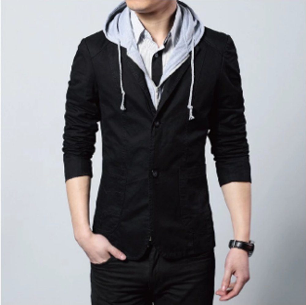 Men's Street Style Hooded Blazer