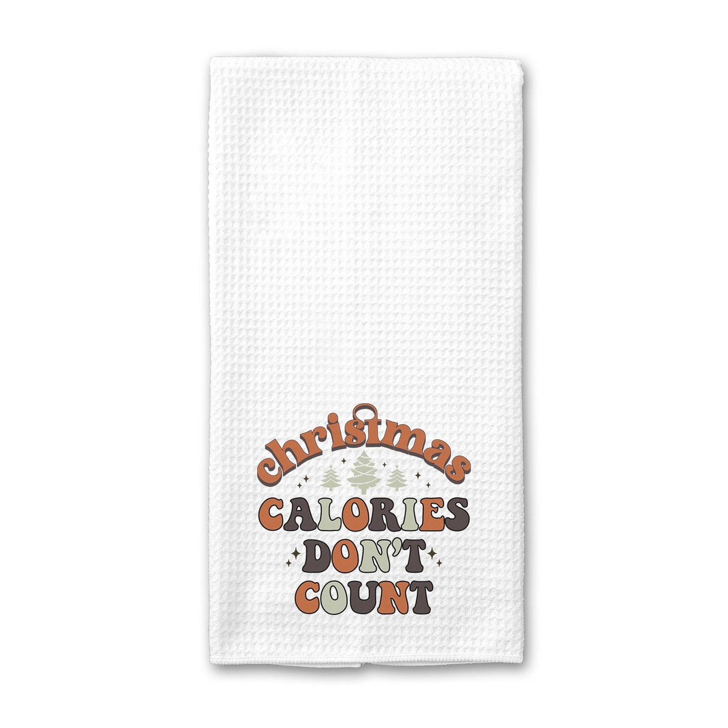 Christmas Calories Don't Count: Festive Microfiber Kitchen Towel