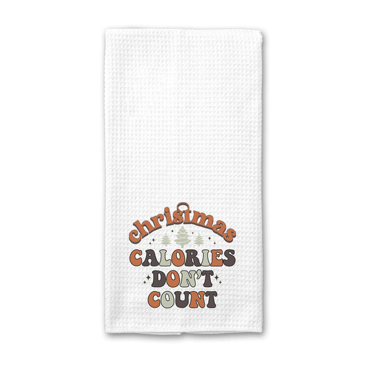 Christmas Calories Don't Count: Festive Microfiber Kitchen Towel