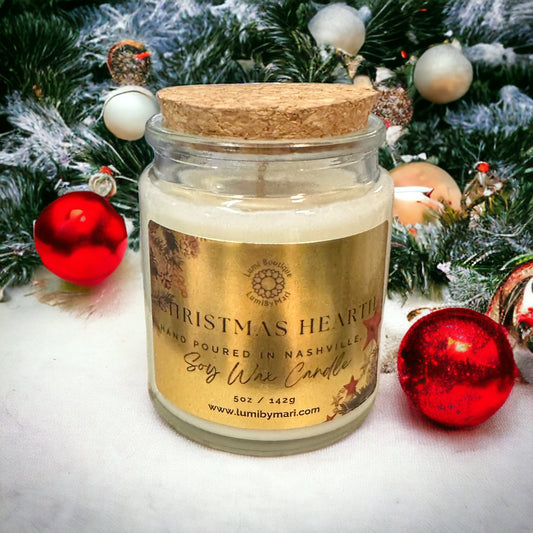 Warm Embrace: Christmas Hearth Soy Candle