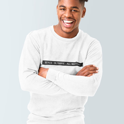 Tech Prodigy Men's Coding-Inspired Multi-Strip Sweatshirt