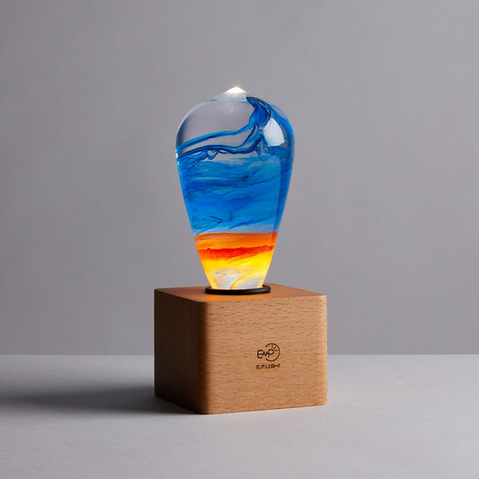 Table Lamp - Fire-Inspired LED Bulb with Various Base Options