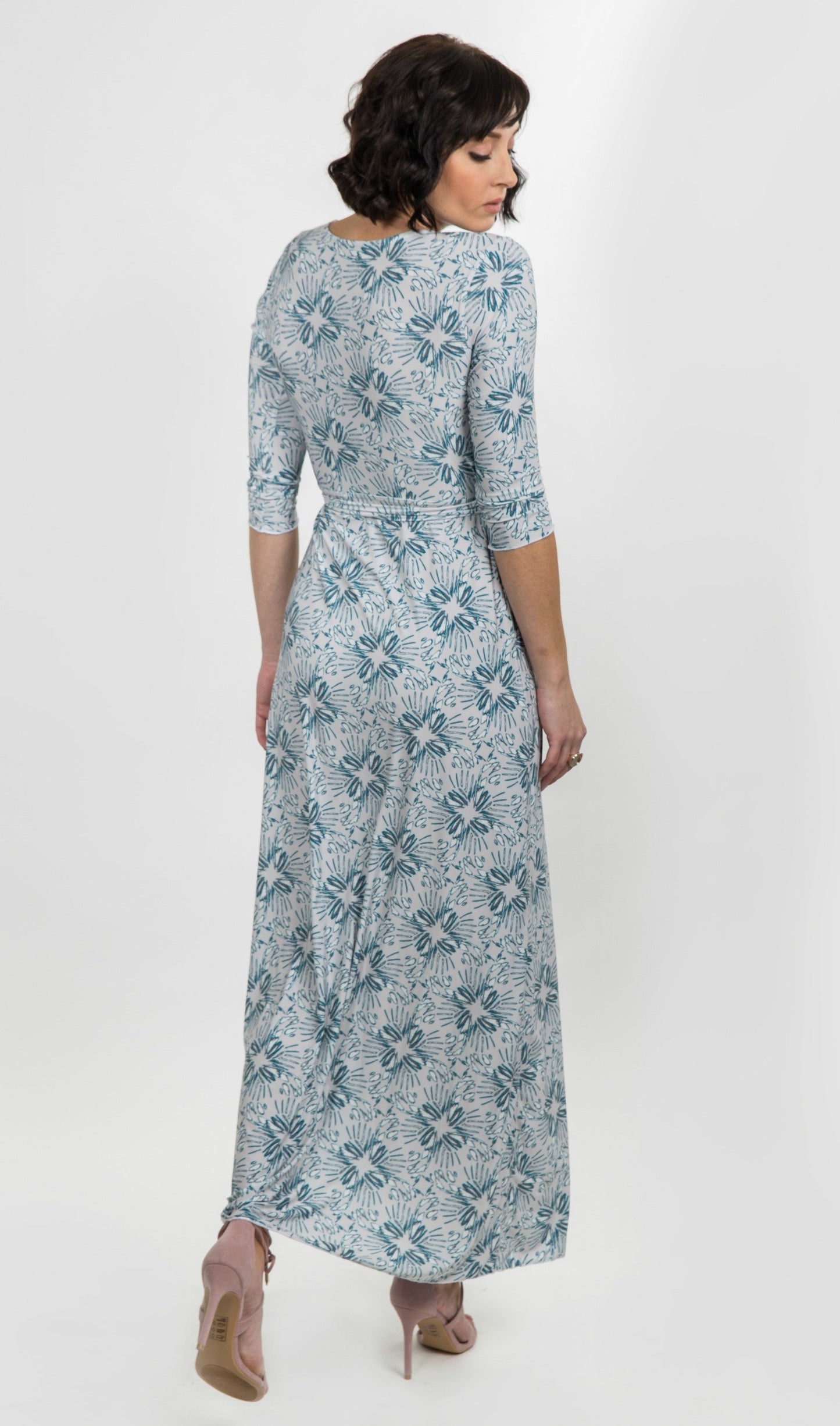 Elegance Redefined: 'Natalie' Full-Length Wrap Dress - Comfort & Style United