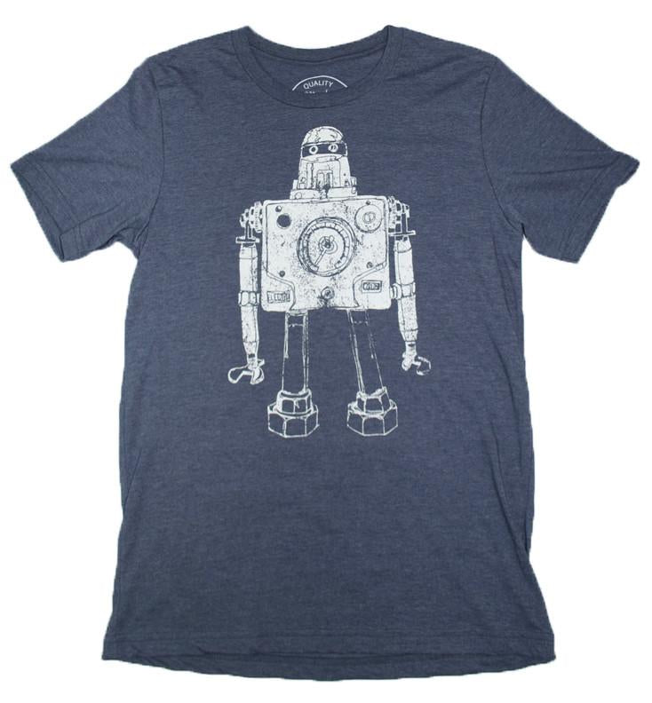 Sci-Fi Themed 'Mr. Roboto' Heather Navy Men's T-Shirt