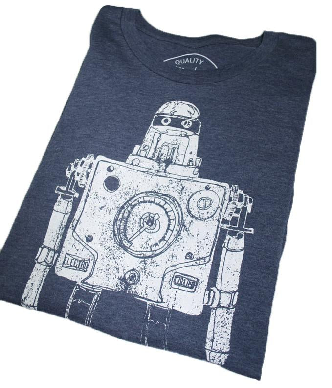 Sci-Fi Themed 'Mr. Roboto' Heather Navy Men's T-Shirt