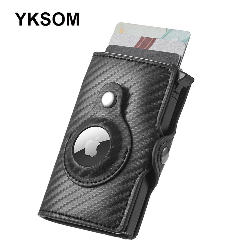 Premium Leather Wallet with Airtag Tracker Case