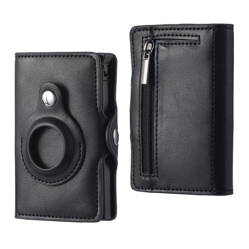 Premium Leather Wallet with Airtag Tracker Case