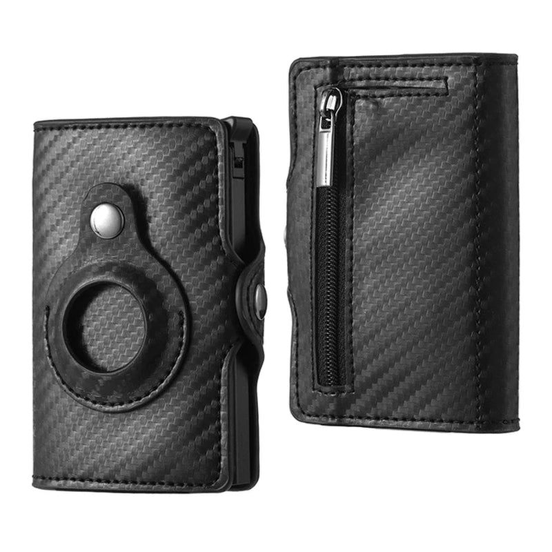 Premium Leather Wallet with Airtag Tracker Case