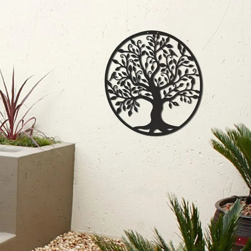 Black Tree of Life Wall Art Metal Sculpture: Elegance Redefined