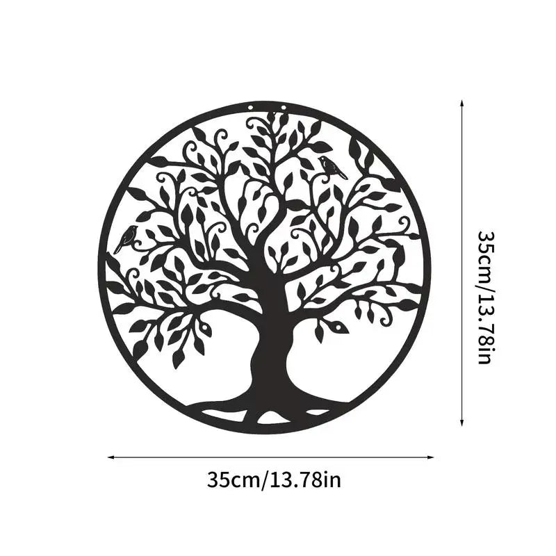 Black Tree of Life Wall Art Metal Sculpture: Elegance Redefined