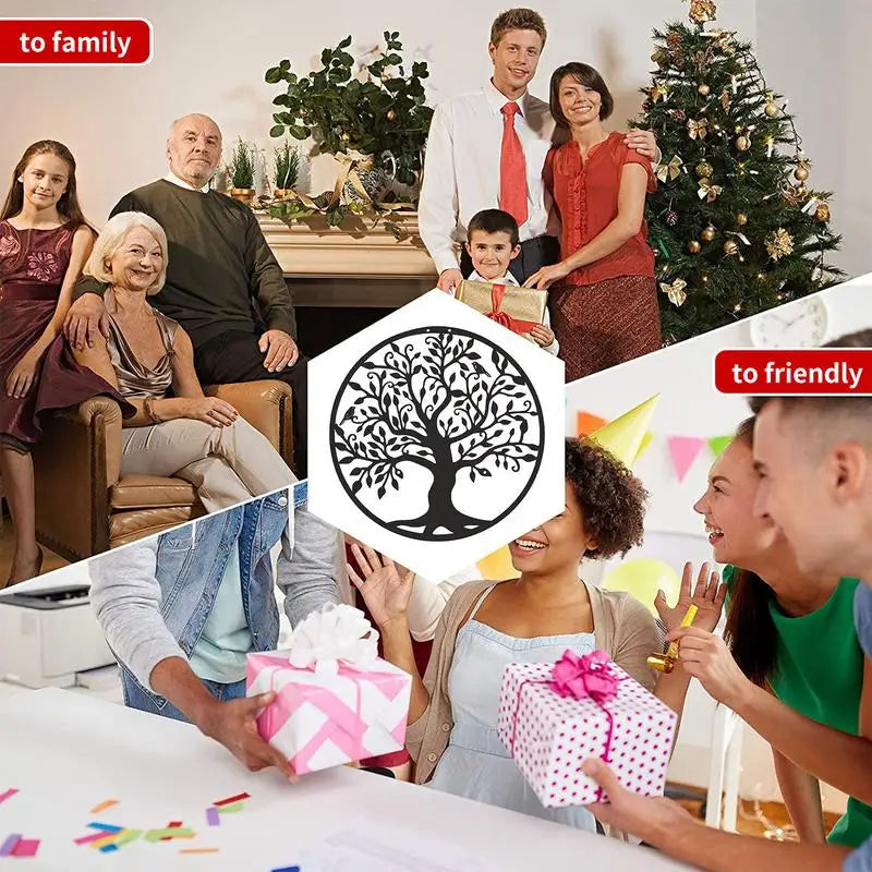 Black Tree of Life Wall Art Metal Sculpture: Elegance Redefined