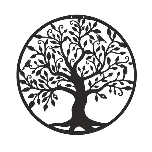 Black Tree of Life Wall Art Metal Sculpture: Elegance Redefined