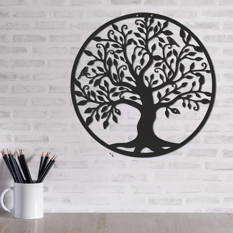 Black Tree of Life Wall Art Metal Sculpture: Elegance Redefined