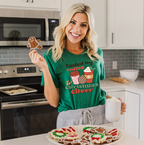 "Coffee and Christmas Cheer" Unisex T-shirt