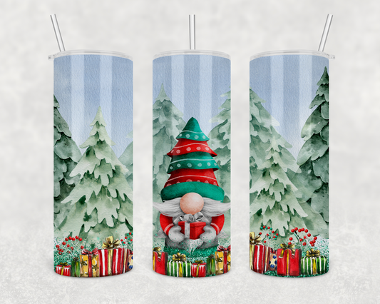 Christmas Gnome 20oz Skinny Tumbler