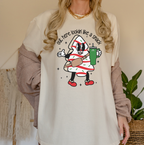 Christmas Lookin Like a Snack Unisex T-shirt (Comfort Colors)