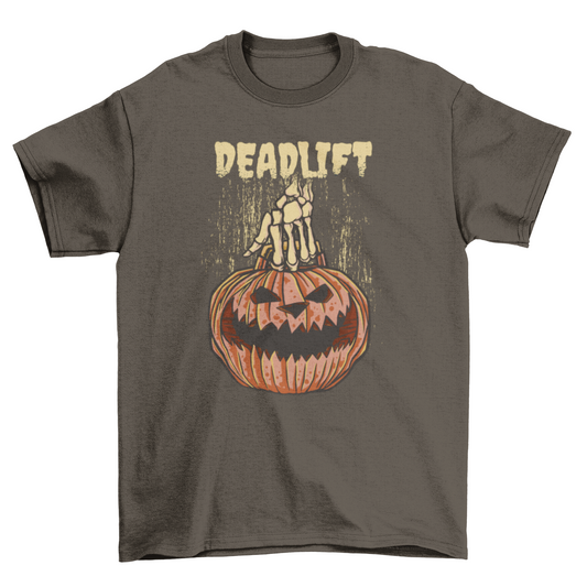 Pumpkin "Deadlift" Halloween T-Shirt