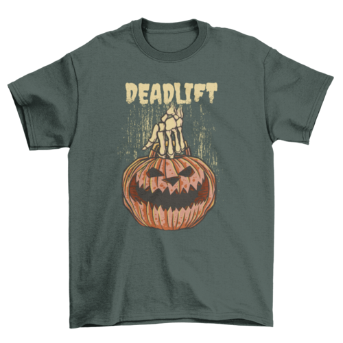 Pumpkin "Deadlift" Halloween T-Shirt