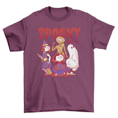 Spooky Holiday Cartoon Ghost Monsters Twerk Halloween Dance T-Shirt