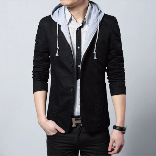 Men's Street Style Hooded Blazer
