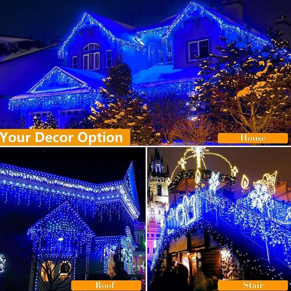 LED Fairy Christmas Curtain Icicle Lights