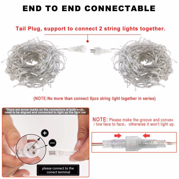 LED Fairy Christmas Curtain Icicle Lights