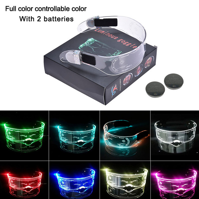 Cyberpunk LED Illuminating Party Goggles