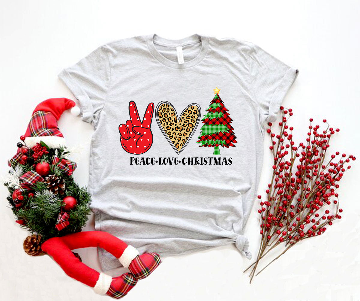 Festive Serenity Tee - Peace Love Christmas Unisex T-Shirt