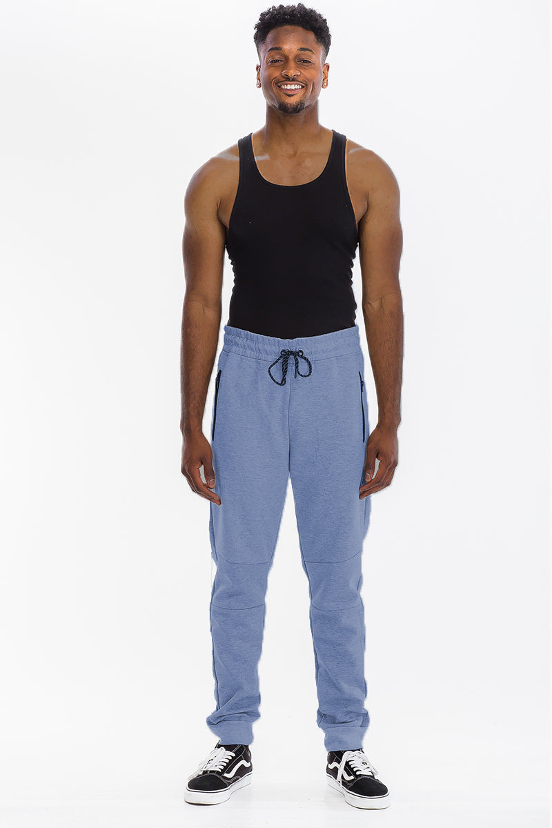 Urban Comfort Men's Heathered Cotton Sweatpants - Style and Comfort Combined
