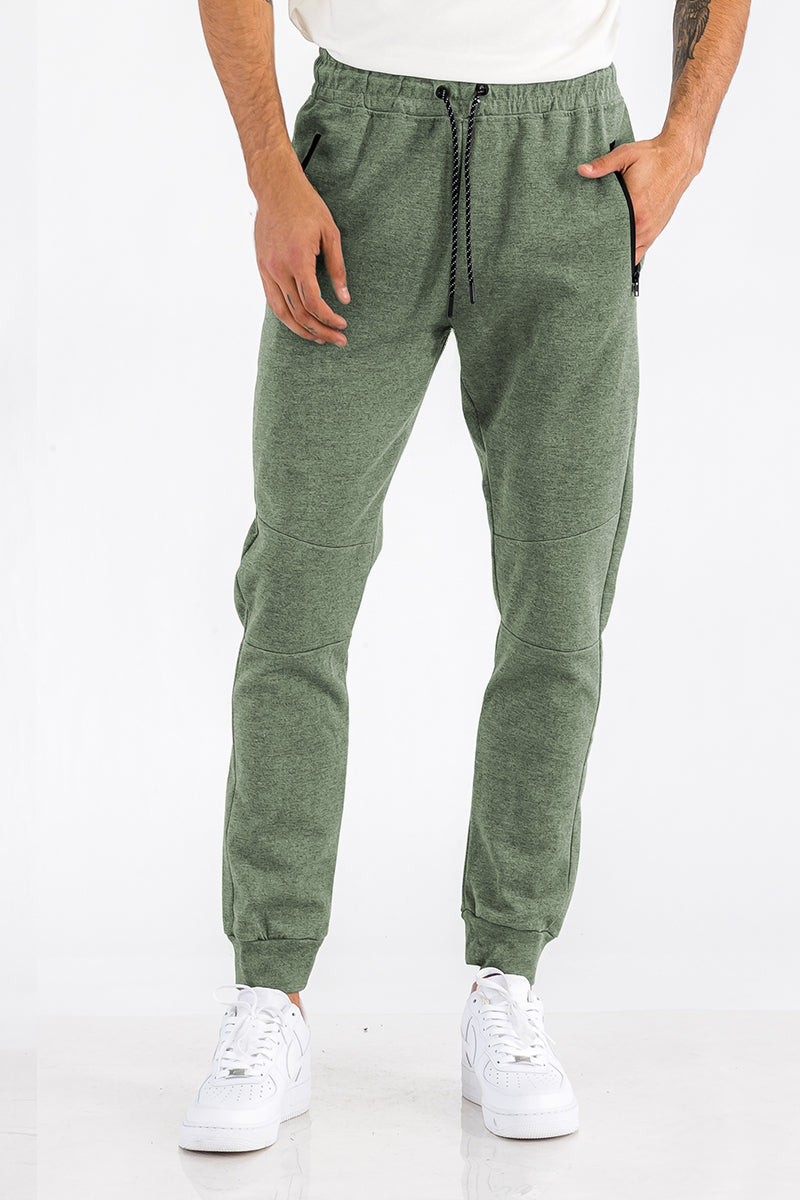Urban Comfort Men's Heathered Cotton-Blend Sweatpants