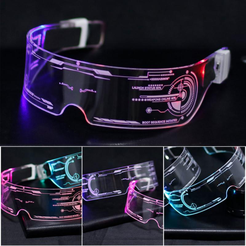 Cyberpunk LED Illuminating Party Goggles