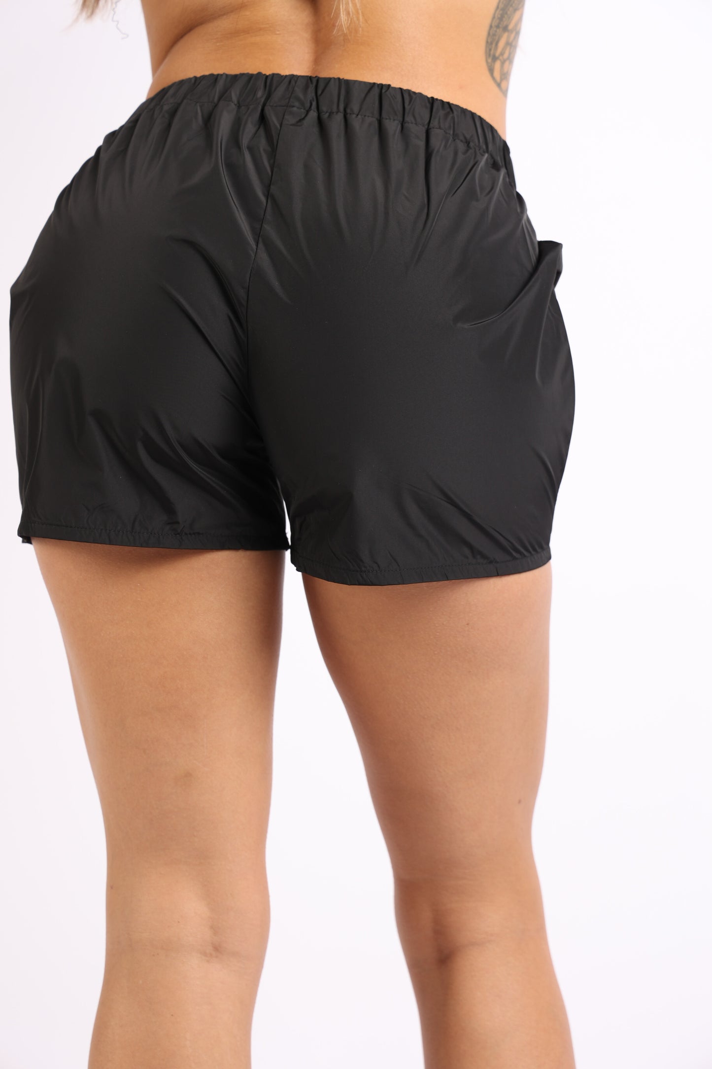 Midnight Sprint: Casual Elastic Waist Windbreaker Jogging Shorts