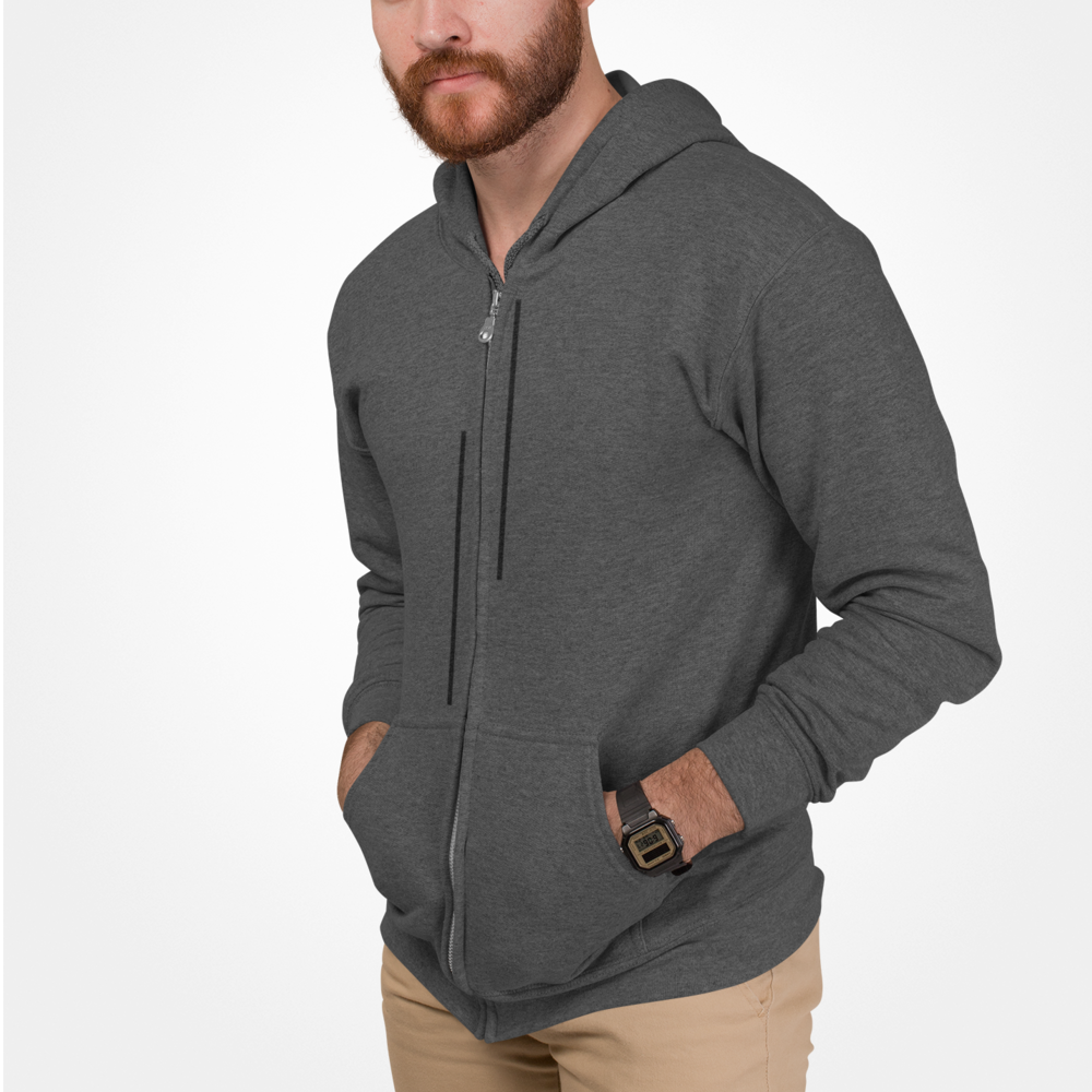 Urban Elegance: Men's Striped Zip-Up Hoodie