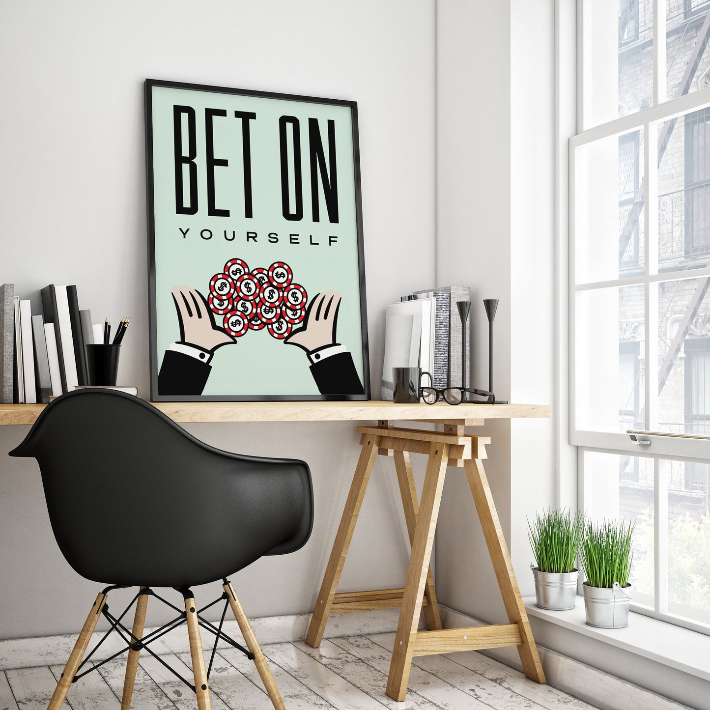 "BET ON YOURSELF" Motivational Poster