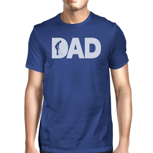 Dad Golf Men's Blue Cute Graphic Tee Unique Dad