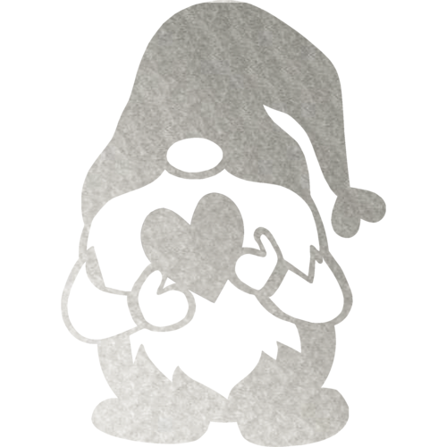 Charming Love: Gnome Heart Metal Wall Art
