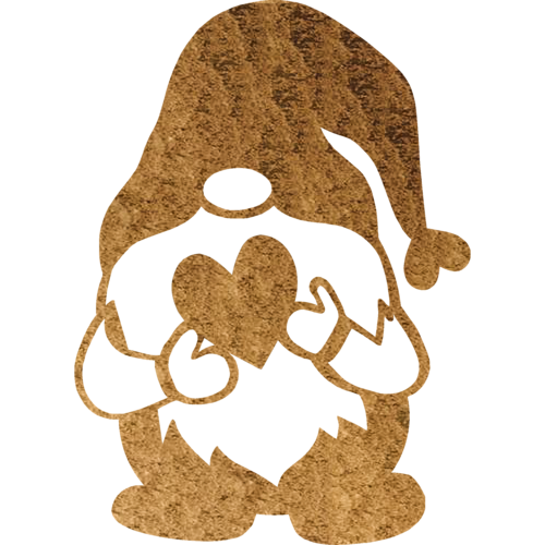 Charming Love: Gnome Heart Metal Wall Art