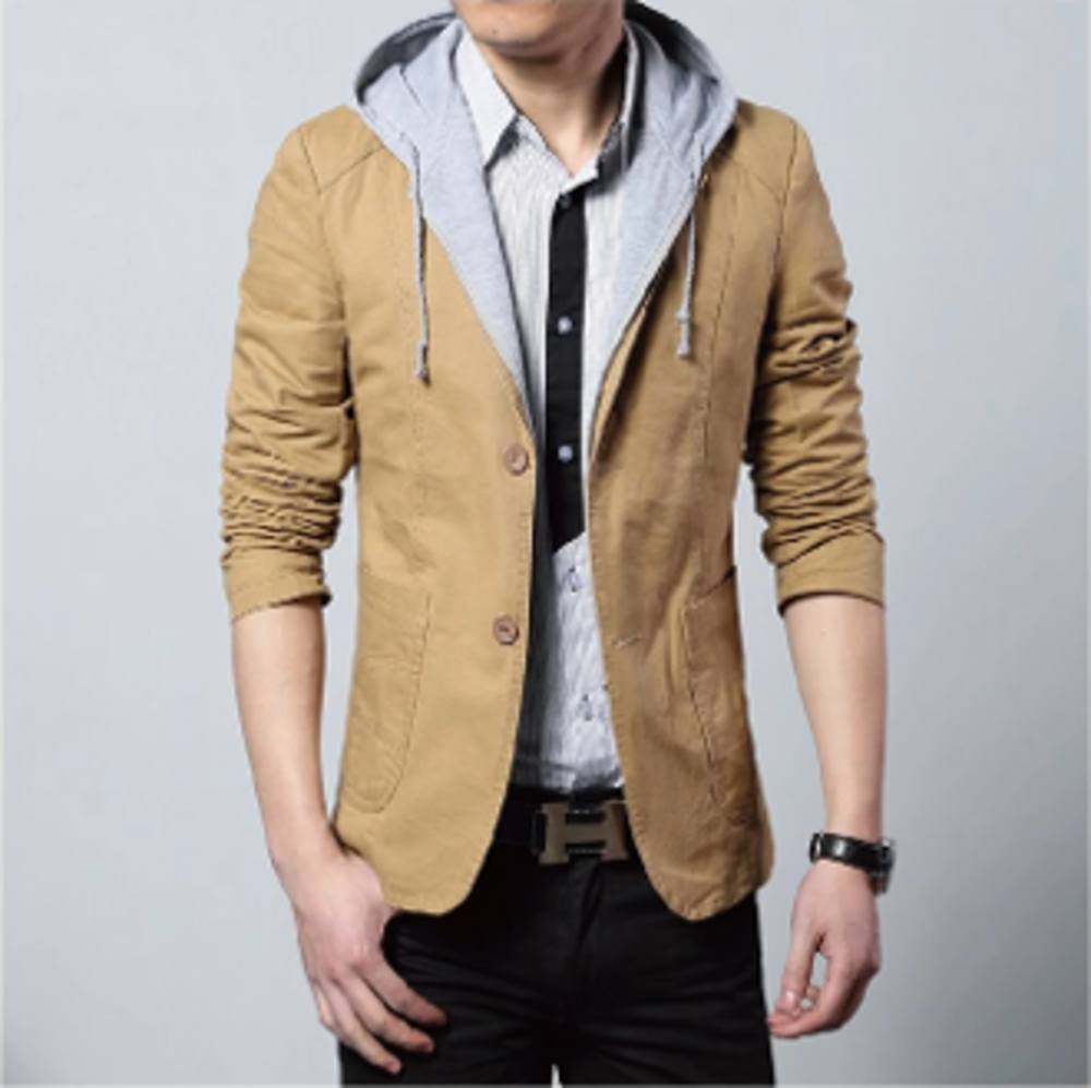 Men's Street Style Hooded Blazer