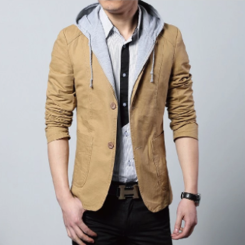 Men's Street Style Hooded Blazer
