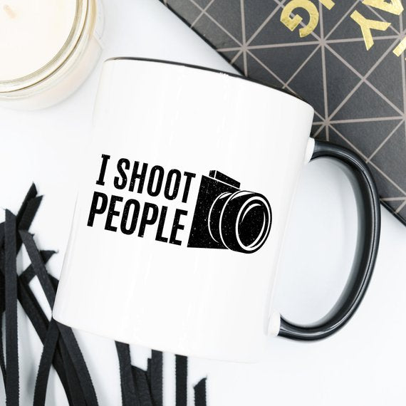 I Shoot People - Photographer's Humor 11oz Ceramic Coffee Mug