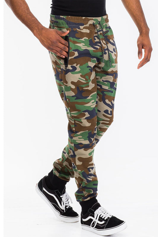 Urban Edge Men's Camo Heather Cotton Blend Sweatpants